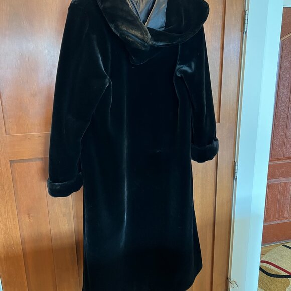 Nuage Full Length Black Faux Fur Sheared Beaver Ankle Length - Picture 4 of 10